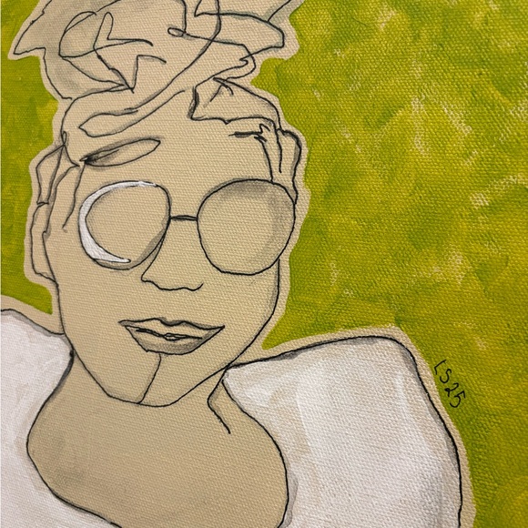 Lindsey Shaw Original Art Painting “Simple” Momlife Portrait 16x12 Canvas - Picture 3 of 4